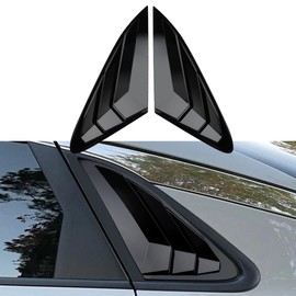 DLOVEG Rear Side Window Louvers Compatible for 2021 2022 2023 2024 2025 Kia K5 Accesories Sport Style Air Vent Cover (Glossy Black)