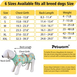 PetWarm Recovery Suit for Dogs After Surgery, Dog Recovery Collars & Cones Alternative Dog Abdominal Wounds Bandages, Anti-Licking Pet Surgical Recovery Snuggly Suit,Monkey pattern,Green,M