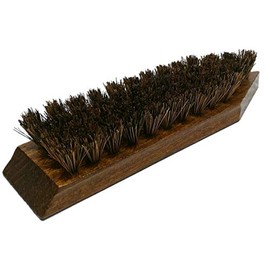 Hebold Schuhmacherei Large Dirt Brush Deluxe Brown Varnished Coconut Fibres Natural Brown Mixed, dark