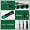 TIWINTUL 1/2" Extra Long Lug Nut Socket Set, 6Pcs Non-Marring
