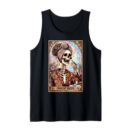 Makeup Queen Cosmetics Beauty Influencer Tarot Card Women Tank Top