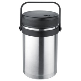 Isosteel VA-9683 1.5 Liter 51 fl. oz 18/8 Stainless Steel Double-Wall Vacuum Food Container incl. 3 Plastic containers