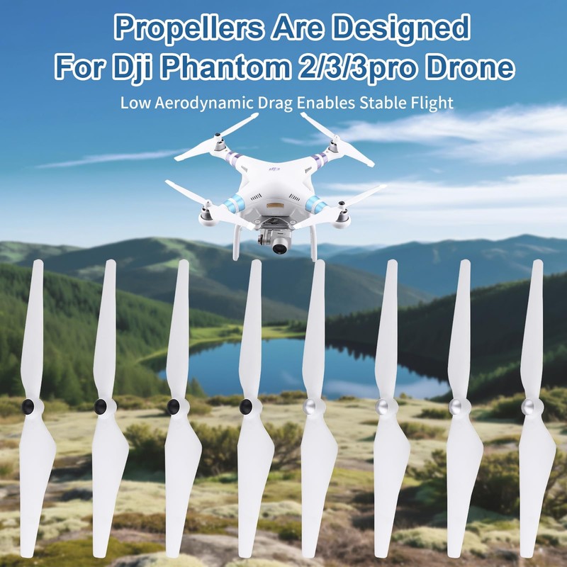 4 Pairs 9450 Self Tightening Drone Propeller(4CW+4CCW) Compatible with DJI