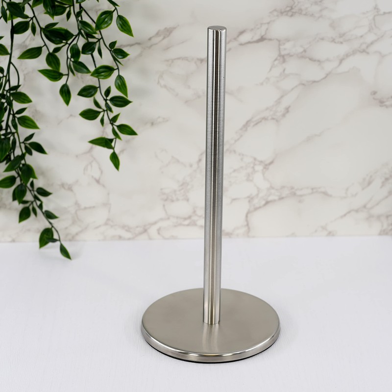 Stainless Steel Kitchen Roll Holder Towel Paper Tissue Stand Pole