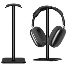 Headphone Stand - Headset Stand with Aluminum Hanger, Headphone Holder for AirPods Max, Sony, Bose, Beats and More (Black)