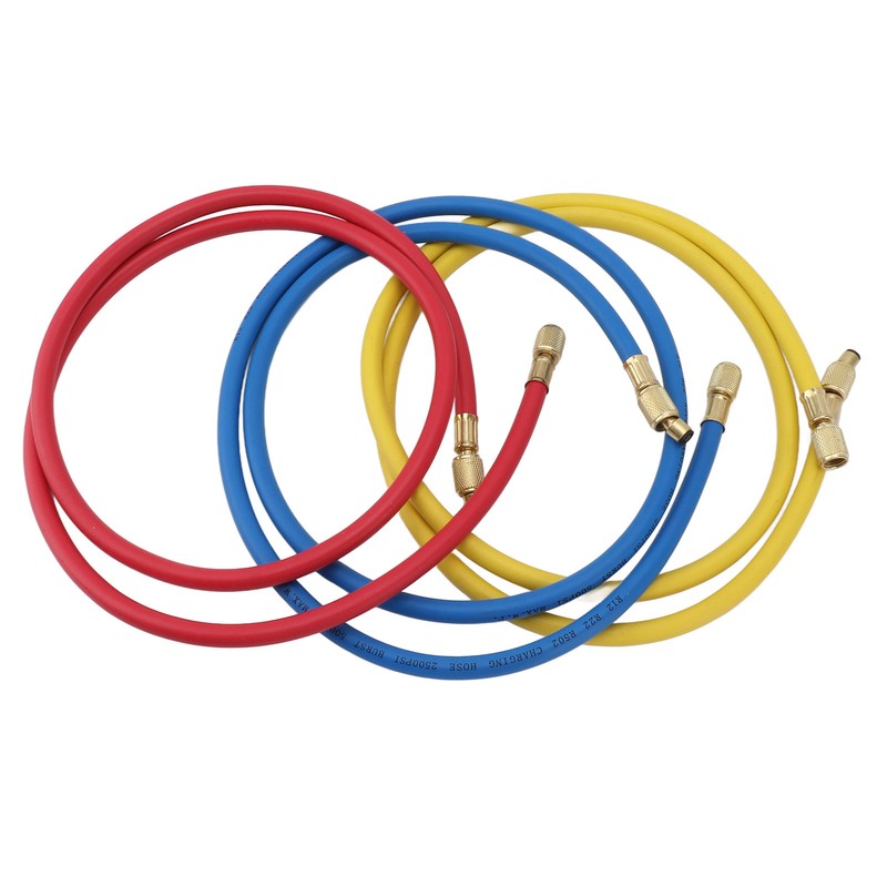3pcs 150cm Refrigerant Charging Hose Air Conditioner Charging Hose 1/4in