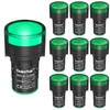 DaierTek 120V LED Indicator Light Green 110V Power Energy Pilot