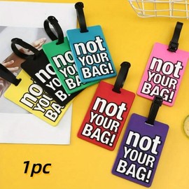 Stylish Letter Luggage Tag, 1 Count Durable Travel Set with Secure Id Label, Flexible & Easy-to-read, Perfect for Suitcases and Boarding, Christmas Gift - Color: Random Color, Specification: red