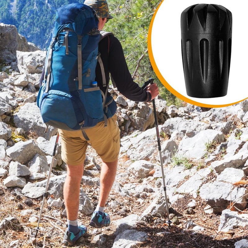 6-Pack Heavy-Duty Rubber Tips and Ferrules for Trekking Poles -