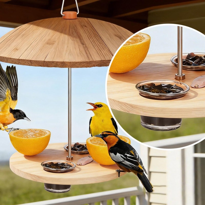 4-Pack Glass Oriole Feeder Cups, Replacement Jelly Bowls for Bird