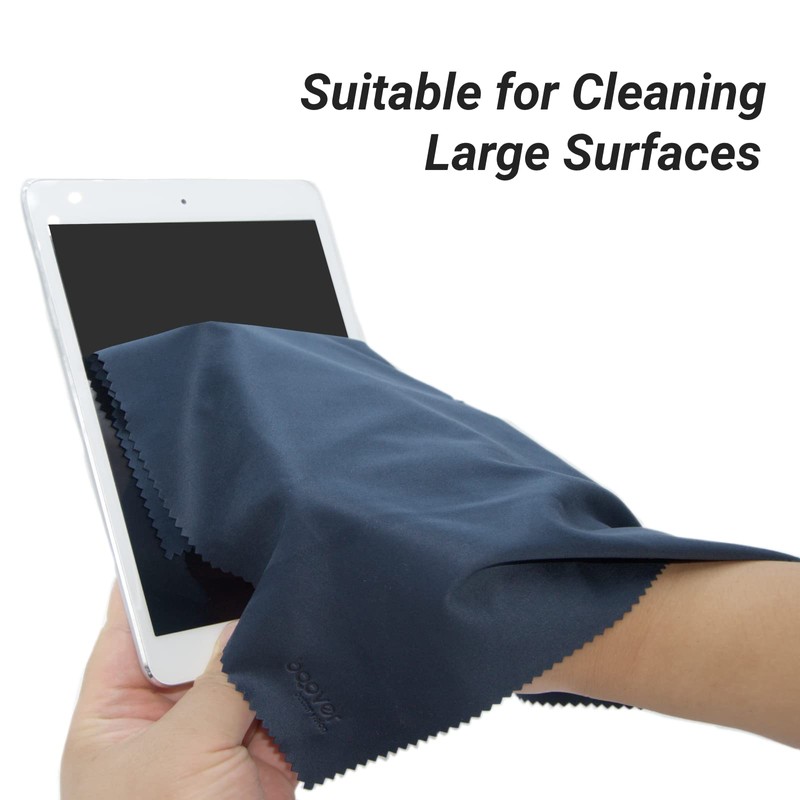 Bqover 6 Pack 11”x11” Extra Large Microfiber Eyeglass Cleaning Cloths,Premium