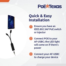 PoE Texas PoE Power for USB-C Devices, Including Google WiFi & Raspberry Pi – for POS Systems, Digital Signage & More, 802.3af POE to 5 Volt Splitter, Extend Power Delivery Up to 328 Feet