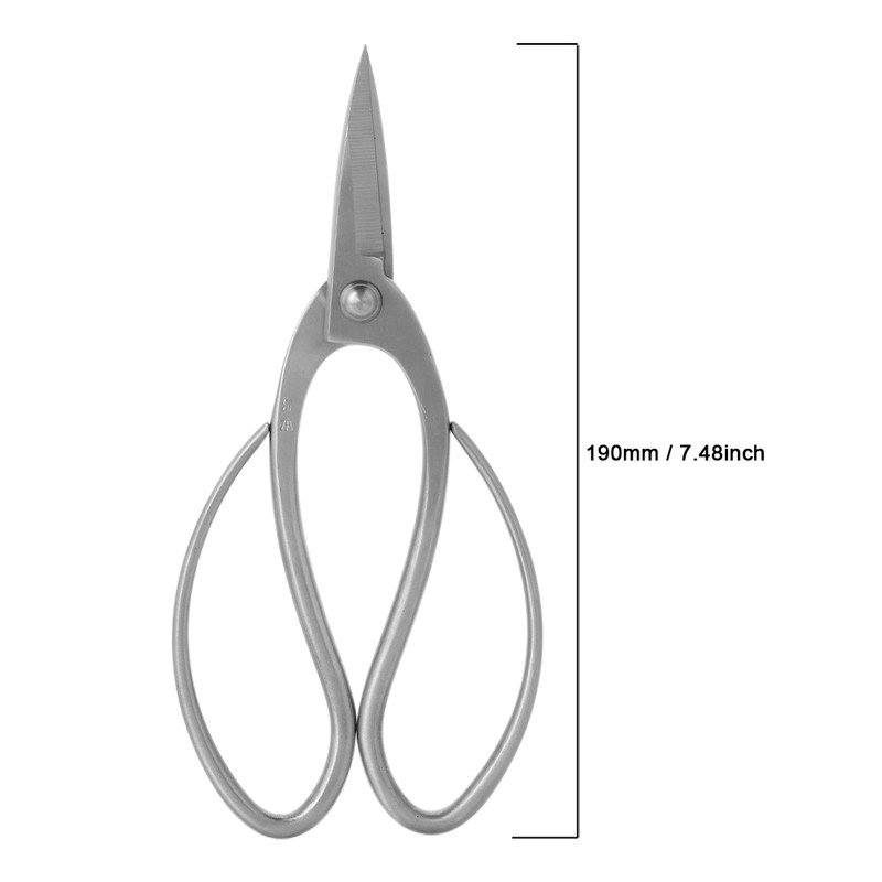 190mm Stainless Steel Garden Bonsai Scissors Shear Root Branch Trimming