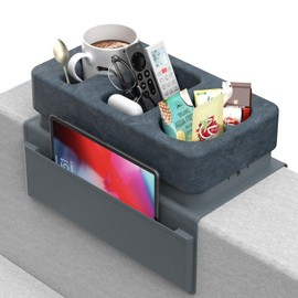 Couch Cup Holder Tray Silicone Couch Arm Tray Couch Cup Holder Pillow Sofa Arm Tray Armchair Caddy Dual Side Pockets Arm Chair Caddy for Recliner Removable Sofa Armrest Anti-Spill Sofa Drink Holder
