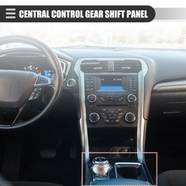 Motoforti Central Control Gear Shift Panel Cup Holder Cover, Interior Decoration Accessories, for Honda Ridgeline 2020-2023, ABS, Carbon Fiber Pattern Black