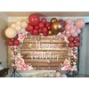 Wood Flower Happy Birthday Backdrop 8x6FT Pink Floral Butterfly Romantic