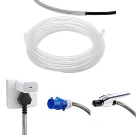 Dog and Cat Cord Protector Pet Wire Flexible Cable Sleeve Clear PVC Cable Cover from Pets No-Chew Solution 1/2in 10ft/2mm Thick Diameter Wire Protector Tubing Flexible Electrical Wire Protector (10FT)