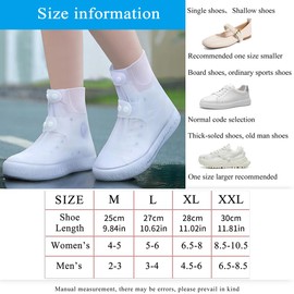 SooGree Rain Boot Covers Waterproof Rain Shoe Covers Silicone Shoe Protector Overshoes Sand Control Non-Slip Foldable Reusable Galoshes for Men Women Rainy Outdoor Cycling Fishing Camping