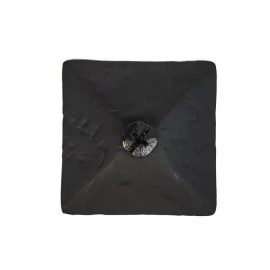 Unbranded RMCBP 398 1-1/4" x 1-1/4" Square Door Boss Rough Iron - Black Clavo