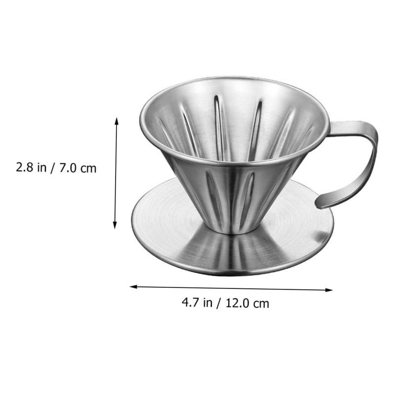 Mipcase Stainless Dripper Shaped Manual Brew Filter Cup for Tea