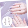 Housoutil 6pcs Chain Nail Decoration Luxurious Nail Art Accessories for