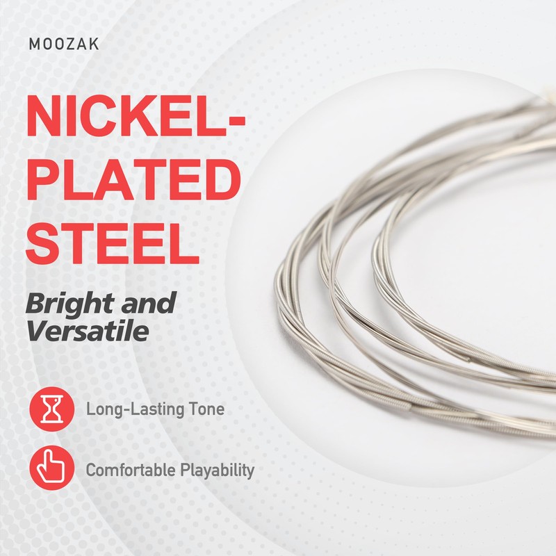MOOZAK Electric Guitar Strings - 2 Sets Light Gauge 10-46