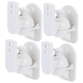 DOITOOL 4pcs Adjustable Wall Mount Speaker Holders Rotating Brackets for Satellite and Bookshelf Speakers and Compact Design for Home Theatre Systems