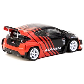 DCD Toyota "Pandem" Yaris RHD (Right Hand Drive) Black and Red "ADVAN" Livery "Hobby43" Series 1/43 Diecast Model Car by Tarmac