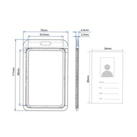 HEYDEFO Vertical ID Card Badge Holder with Detachable Lanyard Heavy Duty Hard Plastic Name Tag ID Card Holder for Business Card Offices Supplies (Yellow)