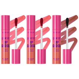 GLSFACE Magic Peel Off Lip Liner Stain Masque Set for Women - 3 Colors Long Lasting Lip Tint, Highly Pigmented, Waterproof Matte Finish Liquid Lipstick, Stay On All Day, Tweezer Include (#1,2,4)