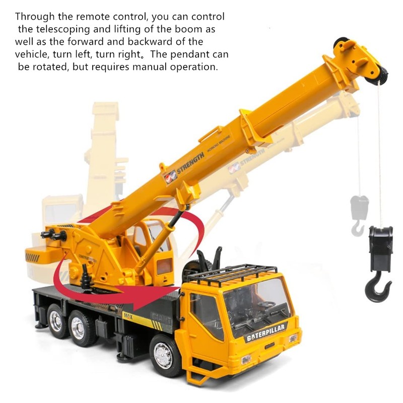 WEECOC RC Crane Construction Tractor Remote Control Large Crane Truck