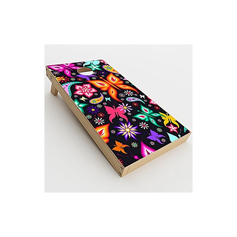 Skin Decal Vinyl Wrap for Cornhole Game Board Bag Toss/Floral