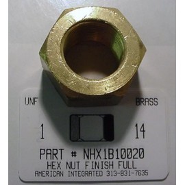 AMERICANINTEGRATEDSUPPLY.COM 1"-14 Finished Hex Nut Solid Brass (1)