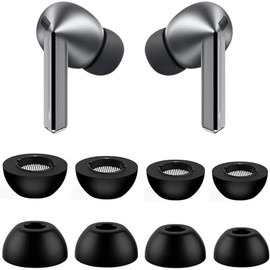 Rqker Foam Eartips Compatible with Galaxy Buds 3 Pro SM-R630N Earbuds, 4 Pairs S M L XL Size Soft Memory Foam Tips Replacement Earbud Tips, Compatible with Galaxy Buds 3 Pro SM-R630N 4 Pairs S/M/L/XL