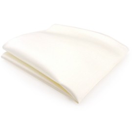 Silk Pocket Square in Beige Cream Mother of Pearl Plain Pocket Square 25 x 25 cm, beige