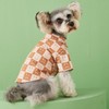 AZA Dog Costume Cotton Clothes for Pets Plaid Shirt Smile