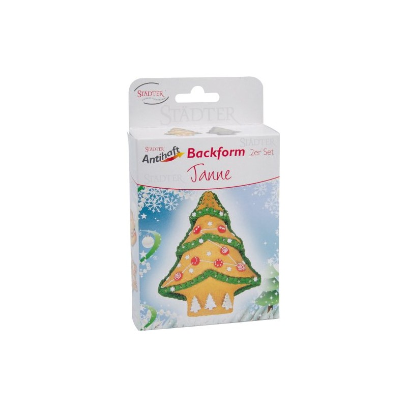 Staedter Mini Tannenbaum Motif Baking Mold, Brown, 11 cm, 2-Piece