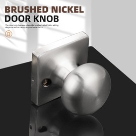 GOBEKOR 4 Pack Single Dummy Door Knobs Brushed Nickel Half Dummy Knob Silver Single Sided Closet Door Handles Stainless Steel