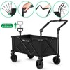 BEAU JARDIN 150L Collapsible Folding Wagon Cart 330lbs Foldable Push