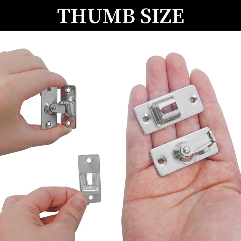 BuxiuGK 90 Degree Right Angle Buckle Hook Lock Bolt Stainless