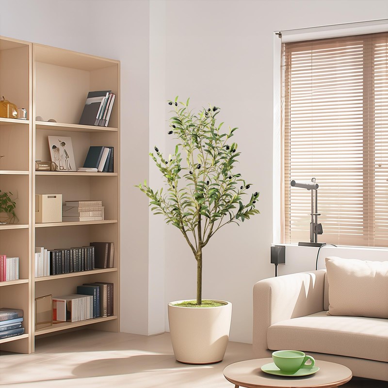 4FT Artificial Olive Tree, Indoor Faux Olive Tree Fake Potted