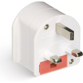 Ceptics GP-SA-UK South Africa to UK Grounded Plug Adapter 250V - Max 13A, White