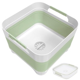 GIMWA Wash Basin for Baby Bottles, Versatile Wash Tub for Kitchen, RV, Outdoor Camping Sink, Sturdy Bottle Tub Easy to Clean (Green)