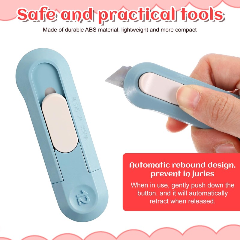 60 Pack Mini Box Cutters Retractable, Tiny Box Cutter with