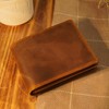 Polare RFID Blocking Cowboy Genuine Natural Crazy Horse Leather Bifold