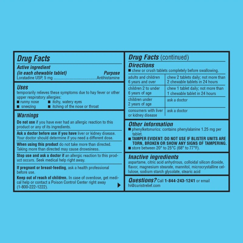 Medicamento Para Alergias Infantiles, Loratadina De Curist M