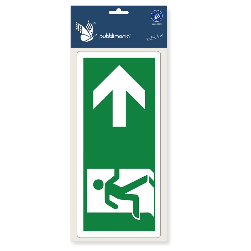 pubblimania Emergency Exit PVC Heavy Duty Outdoor Indoor (29 x