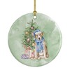 Christmas Yellow Labrador Retriever Ceramic Ornament
