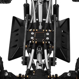Pothyes Aluminum Rock Sliders Pedal Side Plate for 1/18 RC Crawler Redcat Ascent-18 Upgrade (Black)