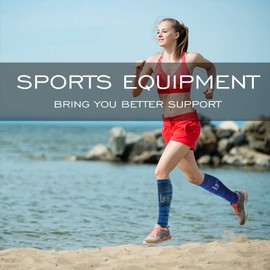 Bropite Calcetines de compresión para hombres y mujeres, 6 pares de calcetines de ajuste de cobre, adecuados para atletismo, enfermeras, embarazo, vuelo, viajes (calcetines de compresión pequeños, medianos, multicolores, 05 bm)